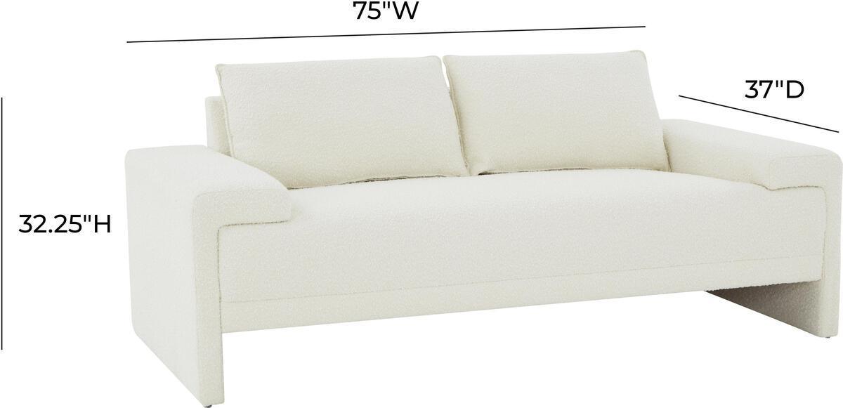 Tov Furniture Loveseats - Maeve Cream Boucle Loveseat