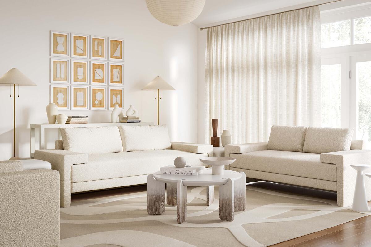Tov Furniture Sofas & Couches - Maeve Cream Boucle Sofa