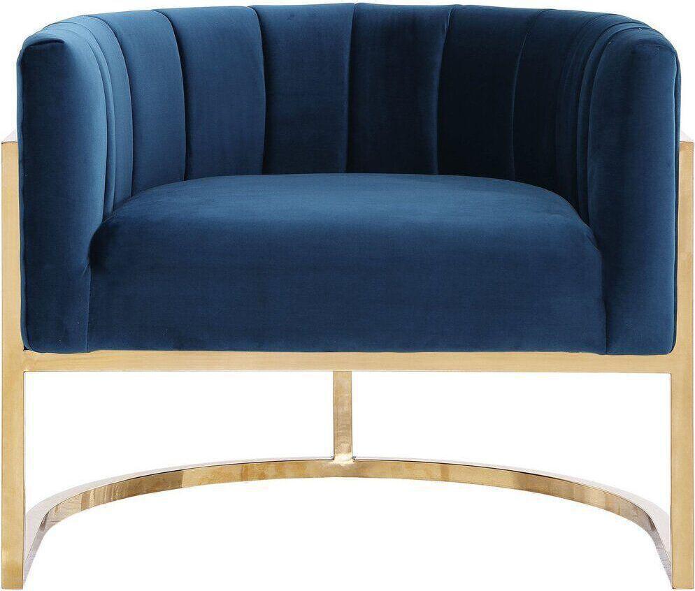 Tov Furniture Accent Chairs - Magnolia Chair Navy & Gold