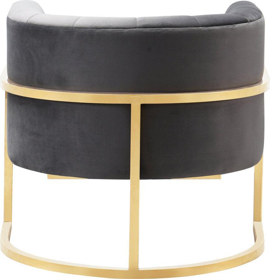 Tov Furniture Accent Chairs - Magnolia Grey Velvet Chair