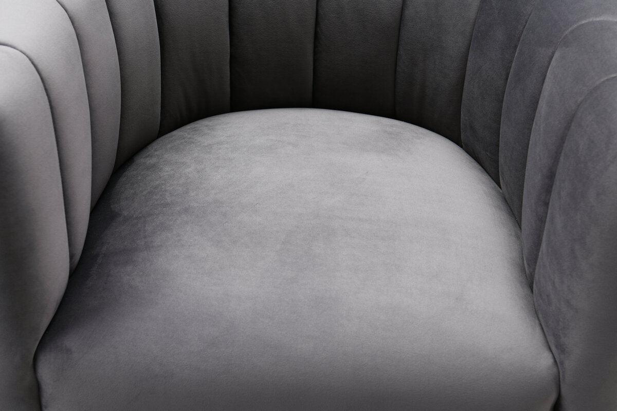 Tov Furniture Accent Chairs - Magnolia Grey Velvet Chair