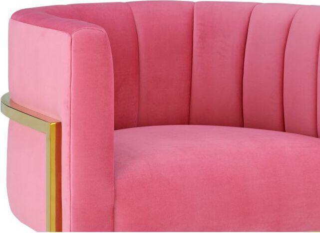 Tov Furniture Accent Chairs - Magnolia Rose Pink Velvet Chair