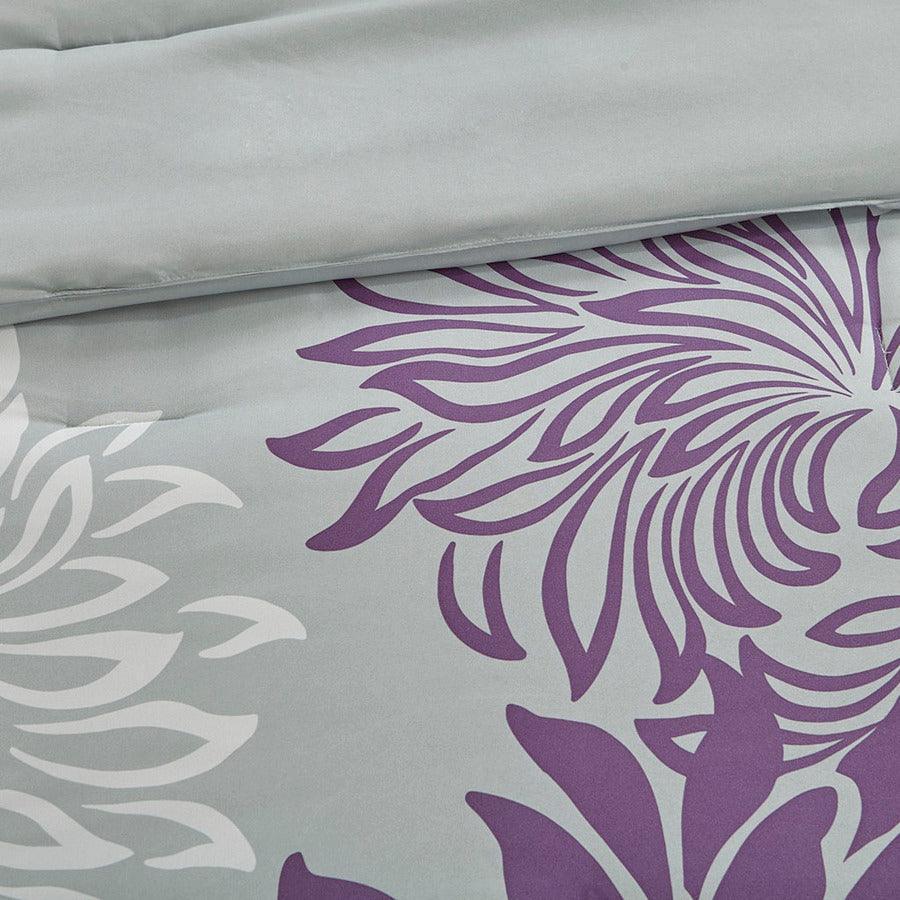 Olliix.com Comforters & Blankets - Maible Casual Complete Comforter and Cotton Sheet Set Purple Cal King