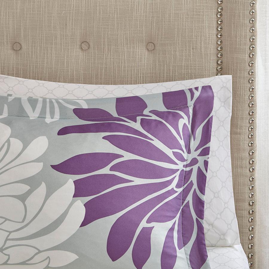 Olliix.com Comforters & Blankets - Maible Casual Complete Comforter and Cotton Sheet Set Purple Cal King