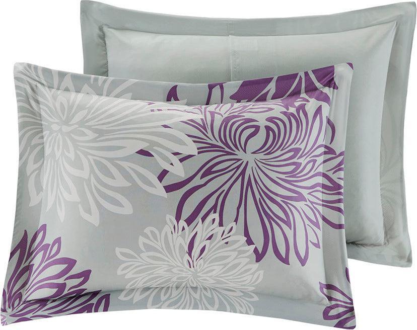 Olliix.com Comforters & Blankets - Maible Casual Complete Comforter and Cotton Sheet Set Purple Cal King