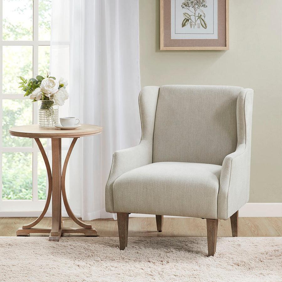 Olliix.com Accent Chairs - Malcom Wing Back Accent Chair Brown