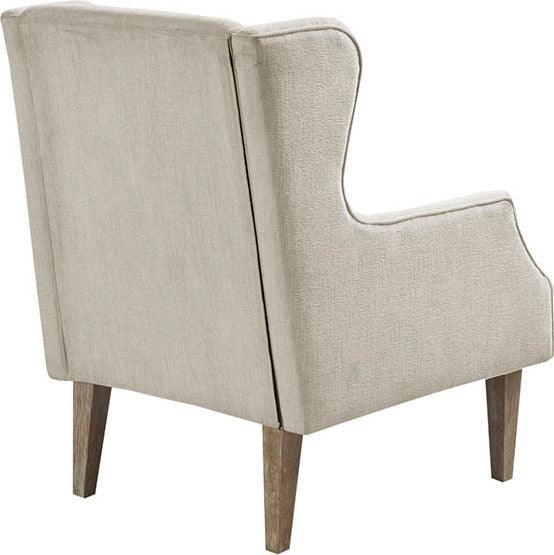 Olliix.com Accent Chairs - Malcom Wing Back Accent Chair Brown
