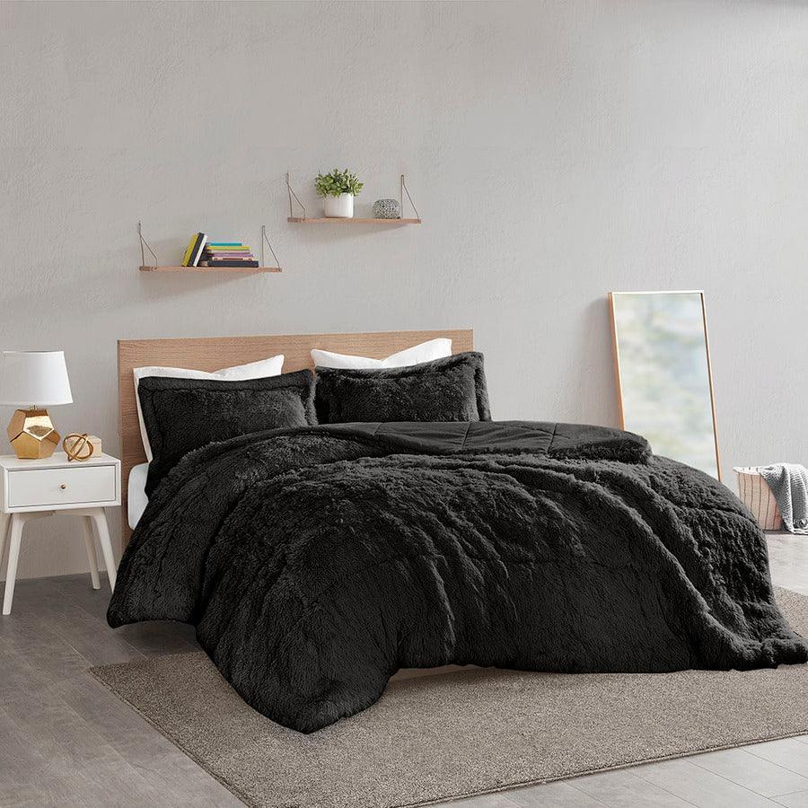Olliix.com Comforters & Blankets - Malea King/Cal King Comforter (Set) Black