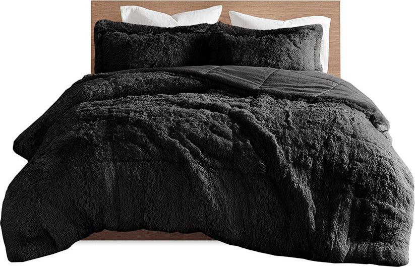 Olliix.com Comforters & Blankets - Malea King/Cal King Comforter (Set) Black