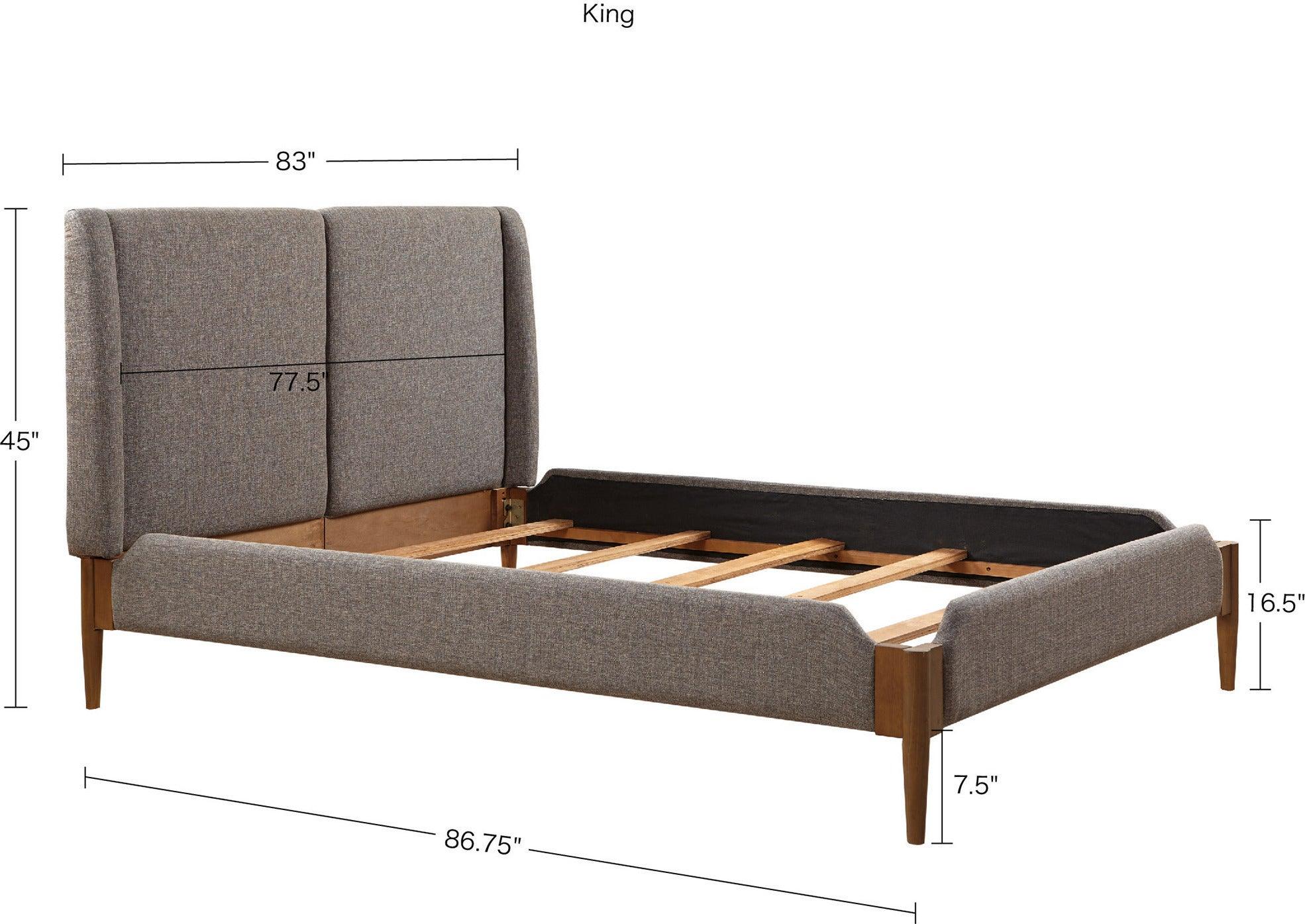 Olliix.com Beds - Mallory King Bed Brown