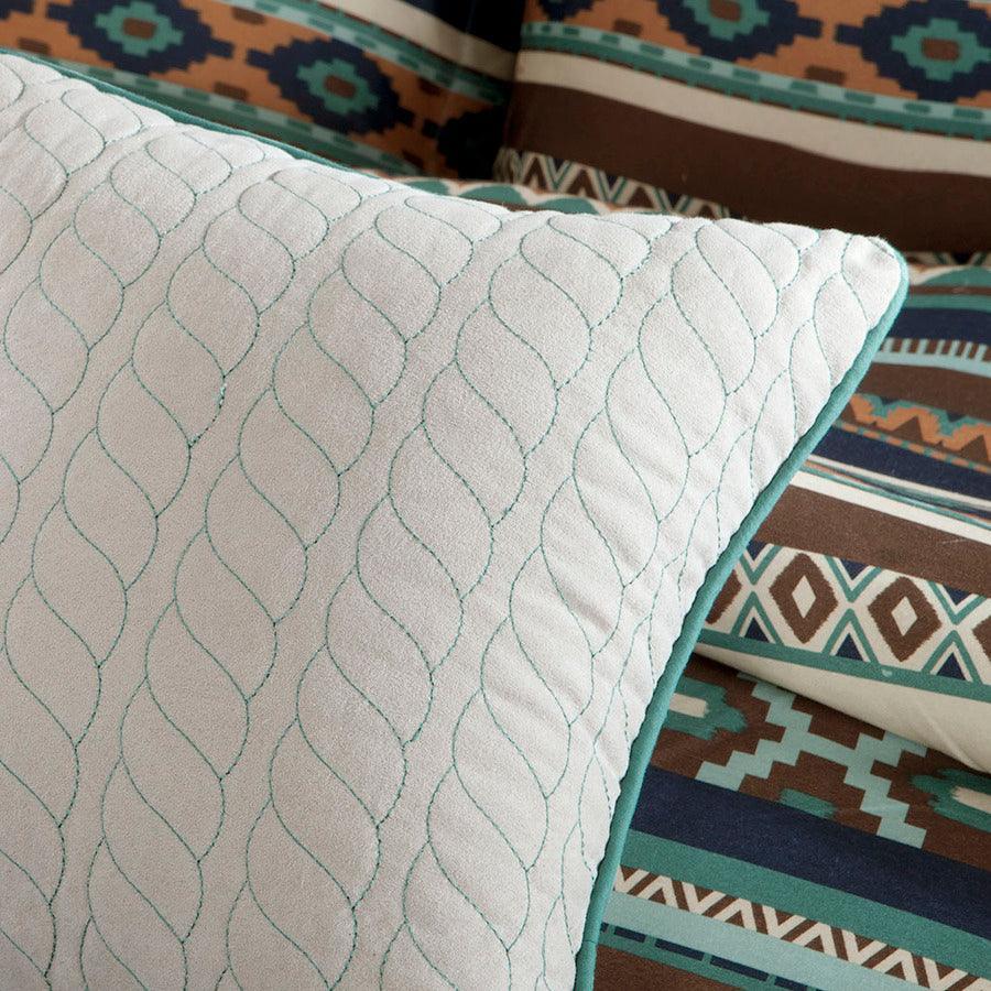 Olliix.com Comforters & Blankets - Malone Transitional 7 Piece Comforter Set Blue Cal King
