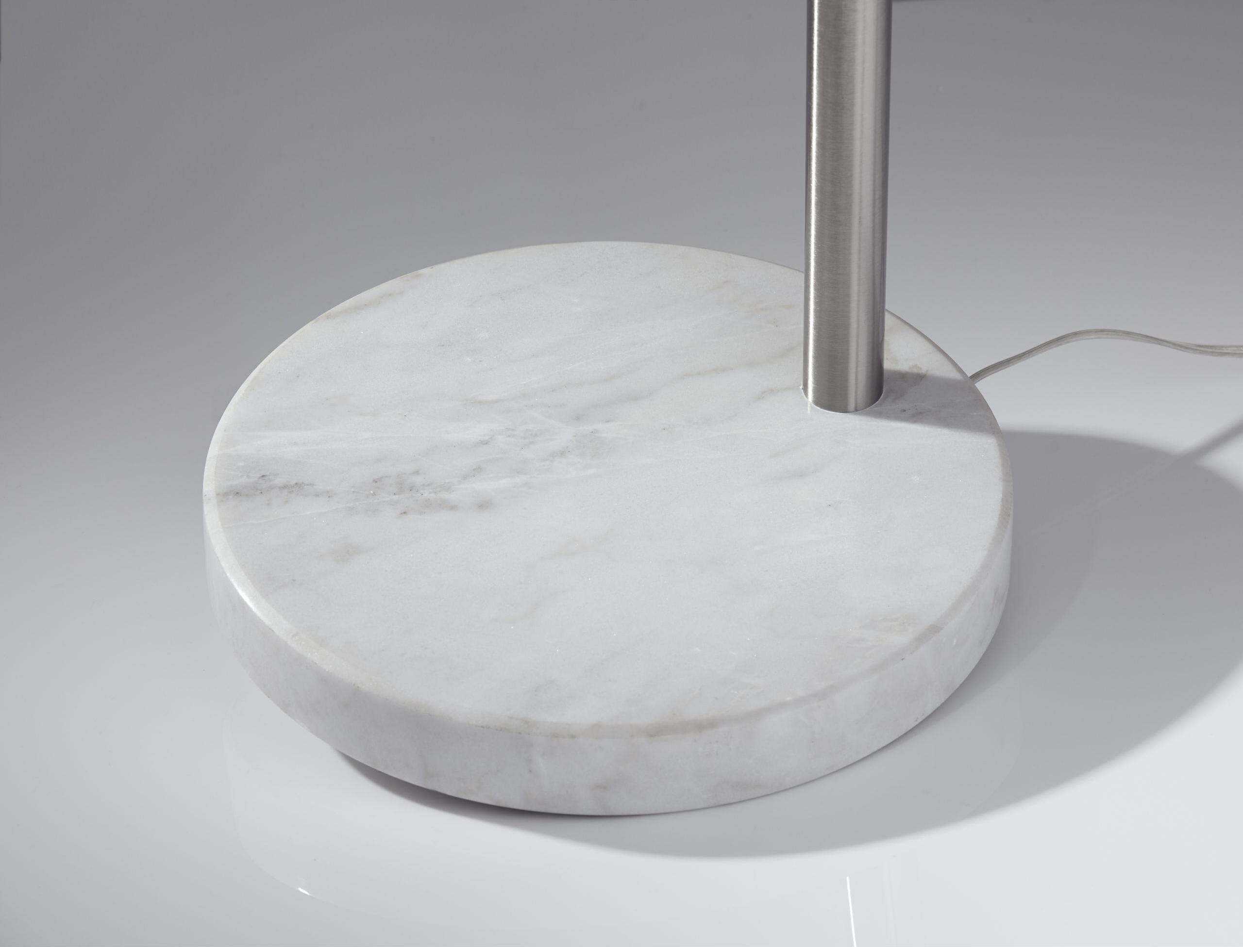 Adesso Floor Lamps - Manhattan Two-Arm Arc Lamp Brushed Steel