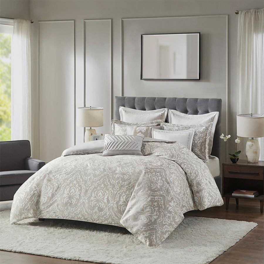 Olliix.com Comforters & Blankets - Manor Lodge/Cabin Comforter Set Gray Queen