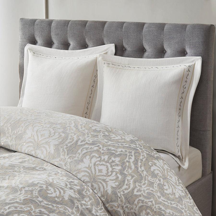 Olliix.com Comforters & Blankets - Manor Lodge/Cabin Comforter Set Gray Queen