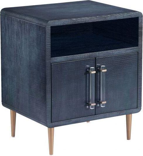 Tov Furniture Side & End Tables - Marco Lacquer Indigo Side Table