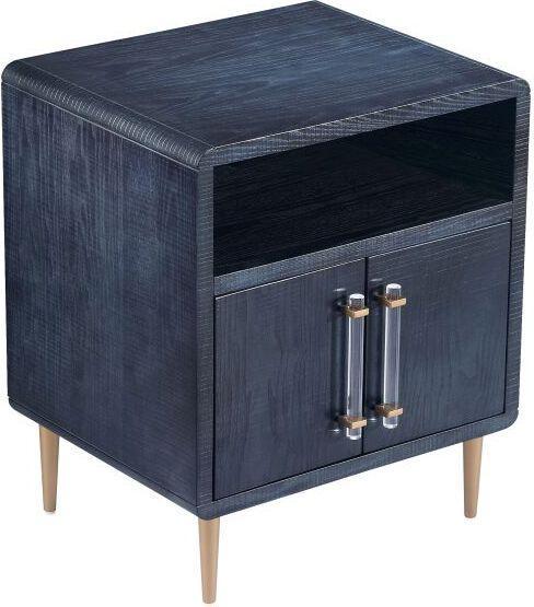 Tov Furniture Side & End Tables - Marco Lacquer Indigo Side Table