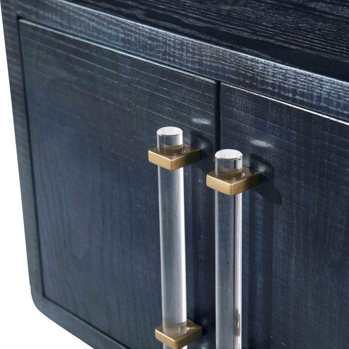 Tov Furniture Side & End Tables - Marco Lacquer Indigo Side Table