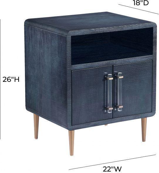 Tov Furniture Side & End Tables - Marco Lacquer Indigo Side Table