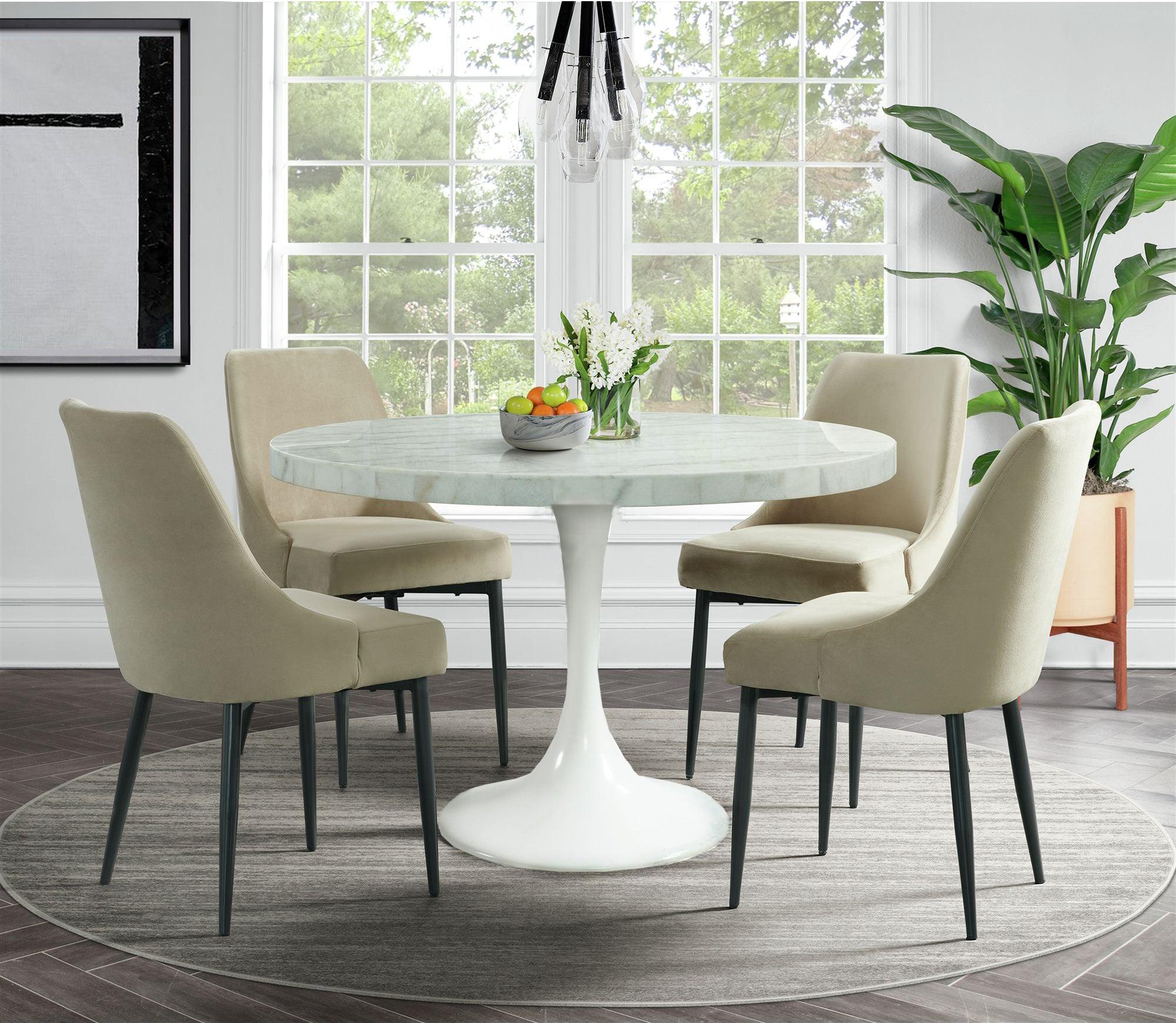 Elements Dining Tables - Mardelle Round Dining Table in White