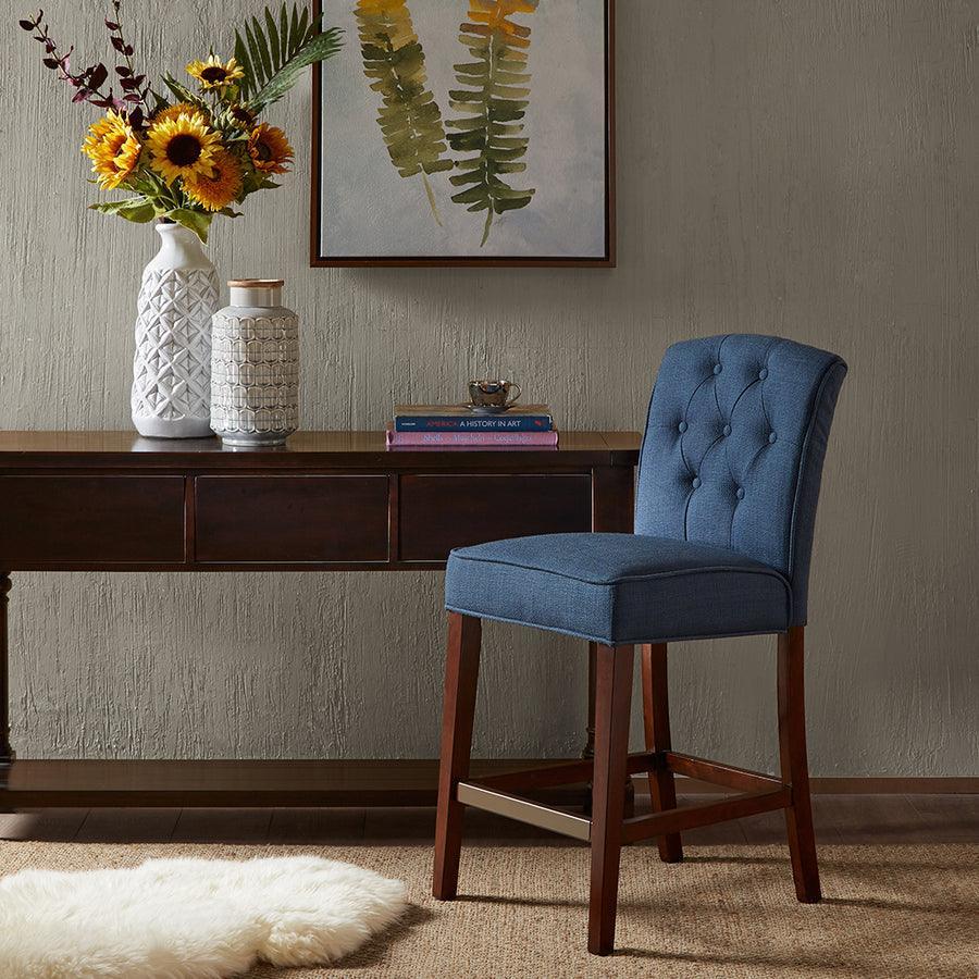 Olliix.com Barstools - Marian Tufted Counter Stool Navy