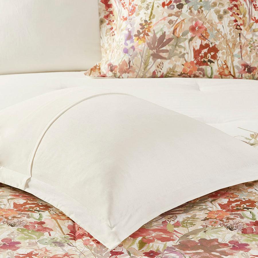 Olliix.com Comforters & Blankets - Mariana Queen 7 Piece Cotton Printed Comforter Set Multicolor
