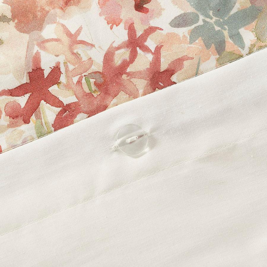 Olliix.com Duvet & Duvet Sets - Mariana Transitional 3 Piece Cotton Printed Duvet Cover Set Full/Queen Multi