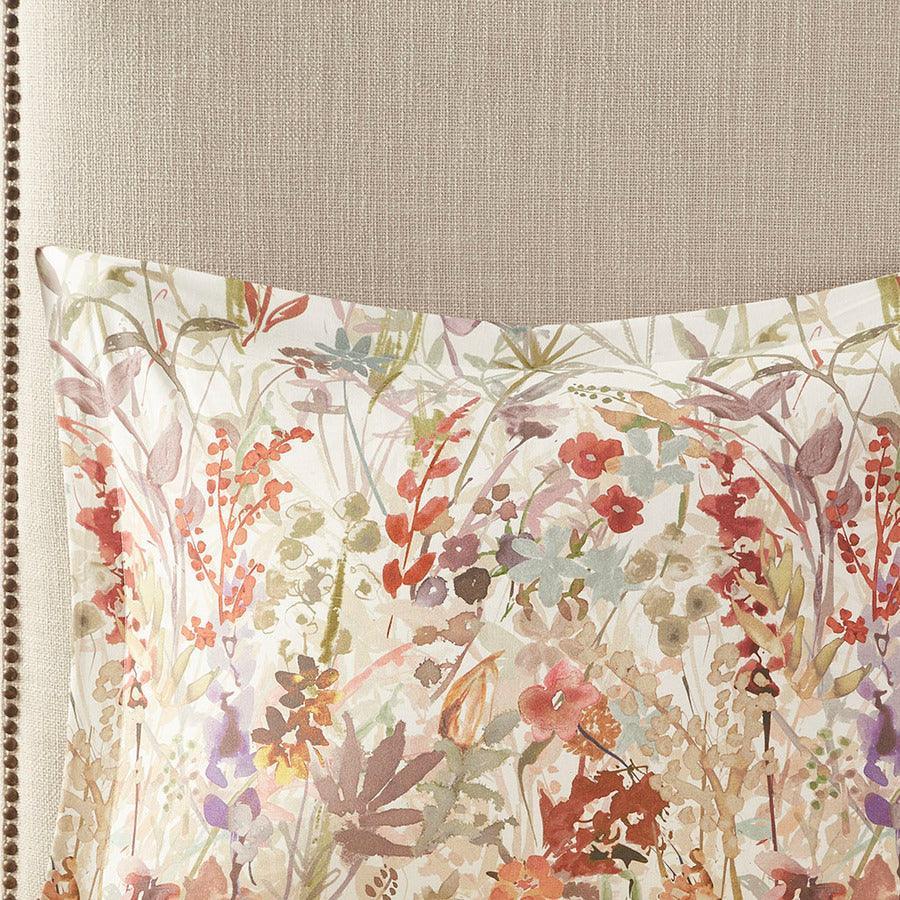 Olliix.com Comforters & Blankets - Mariana Transitional 7 Piece Cotton Printed Comforter Set Multi Cal King