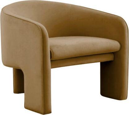 Tov Furniture Accent Chairs - Marla Cognac Velvet Accent Chair