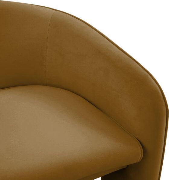 Tov Furniture Accent Chairs - Marla Cognac Velvet Accent Chair
