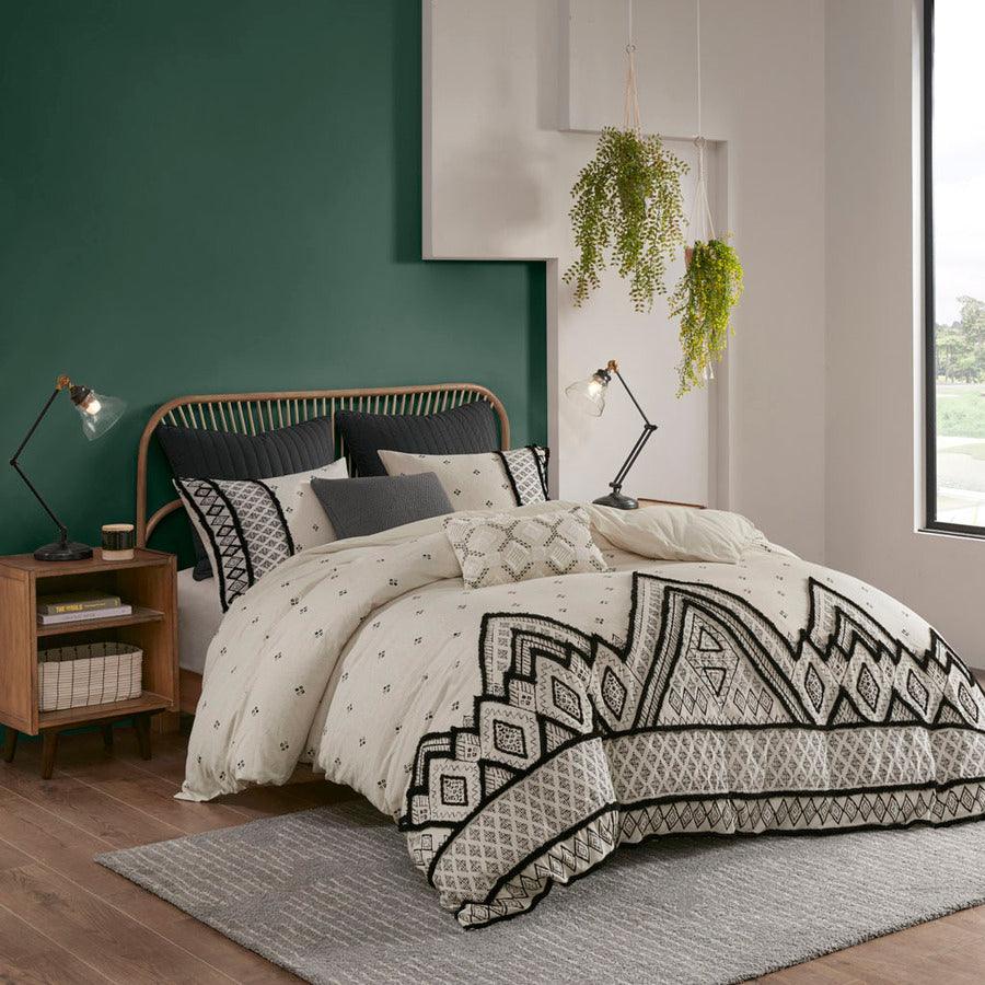 Olliix.com Comforters & Blankets - Marta 3 Piece Flax And Cotton Blended Comforter Set Natural King