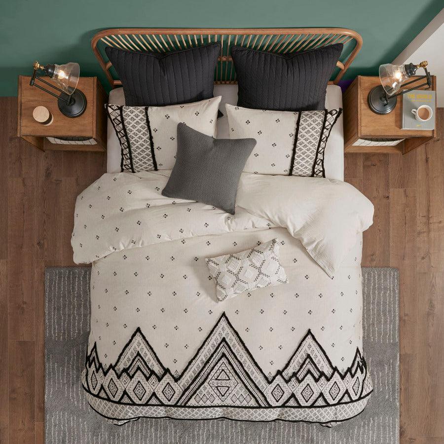 Olliix.com Comforters & Blankets - Marta 3 Piece Flax And Cotton Blended Comforter Set Natural King