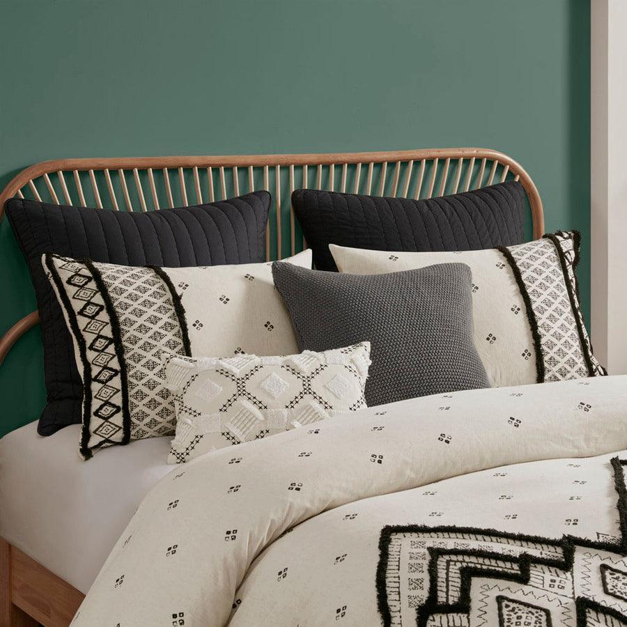 Olliix.com Comforters & Blankets - Marta 3 Piece Flax And Cotton Blended Comforter Set Natural King