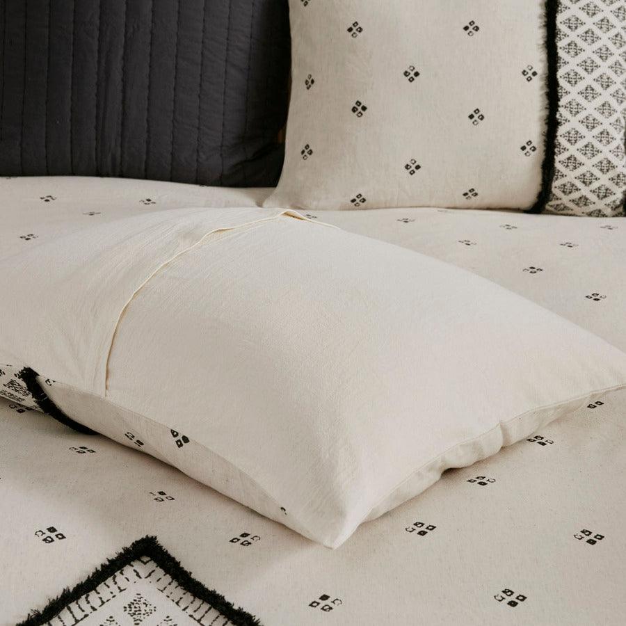 Olliix.com Comforters & Blankets - Marta Casual 3 Piece Flax and Cotton Blended Comforter Set Natural Full/Queen