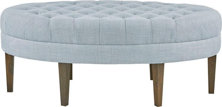 Olliix.com Ottomans & Stools - Martin Modern/Contemporary Surfboard Tufted Ottoman 48"W x 27.5"D x 18"H Dusty Blue