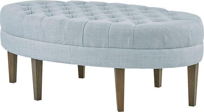 Olliix.com Ottomans & Stools - Martin Modern/Contemporary Surfboard Tufted Ottoman 48"W x 27.5"D x 18"H Dusty Blue