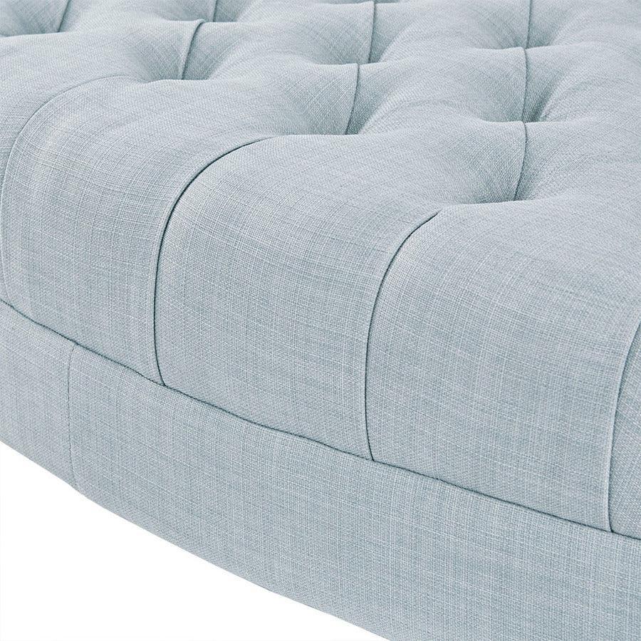 Olliix.com Ottomans & Stools - Martin Modern/Contemporary Surfboard Tufted Ottoman 48"W x 27.5"D x 18"H Dusty Blue