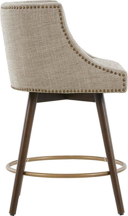 Olliix.com Barstools - Mateo Swivel Counter Stool Gray Multicolor