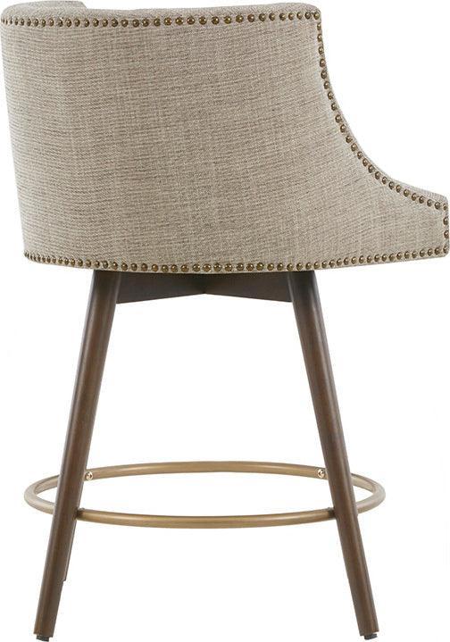 Olliix.com Barstools - Mateo Swivel Counter Stool Gray Multicolor
