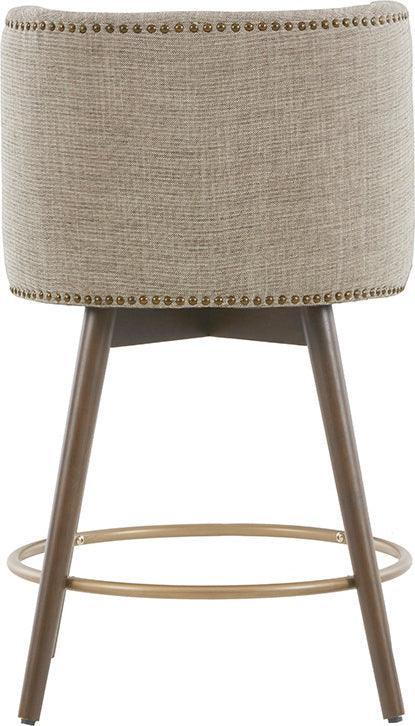 Olliix.com Barstools - Mateo Swivel Counter Stool Gray Multicolor