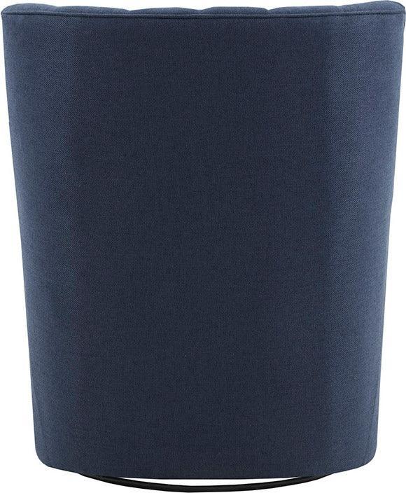 Olliix.com Accent Chairs - Mathis Swivel Glider Chair Blue