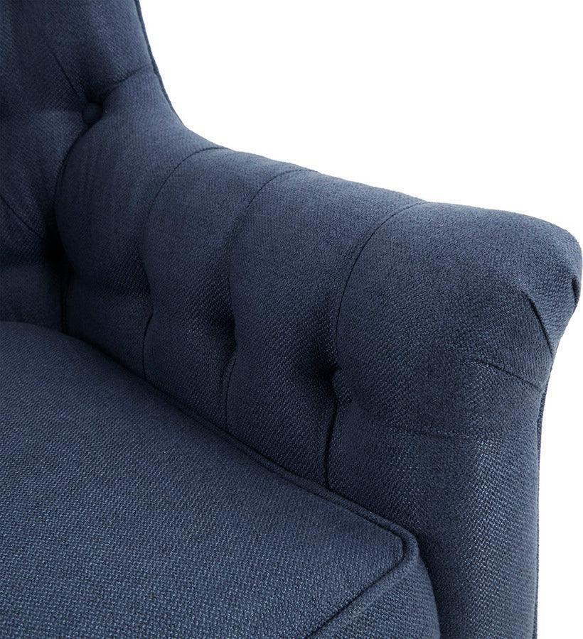 Olliix.com Accent Chairs - Mathis Swivel Glider Chair Blue