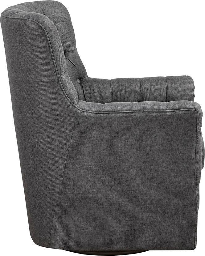 Olliix.com Accent Chairs - Mathis Swivel Glider Chair Gray