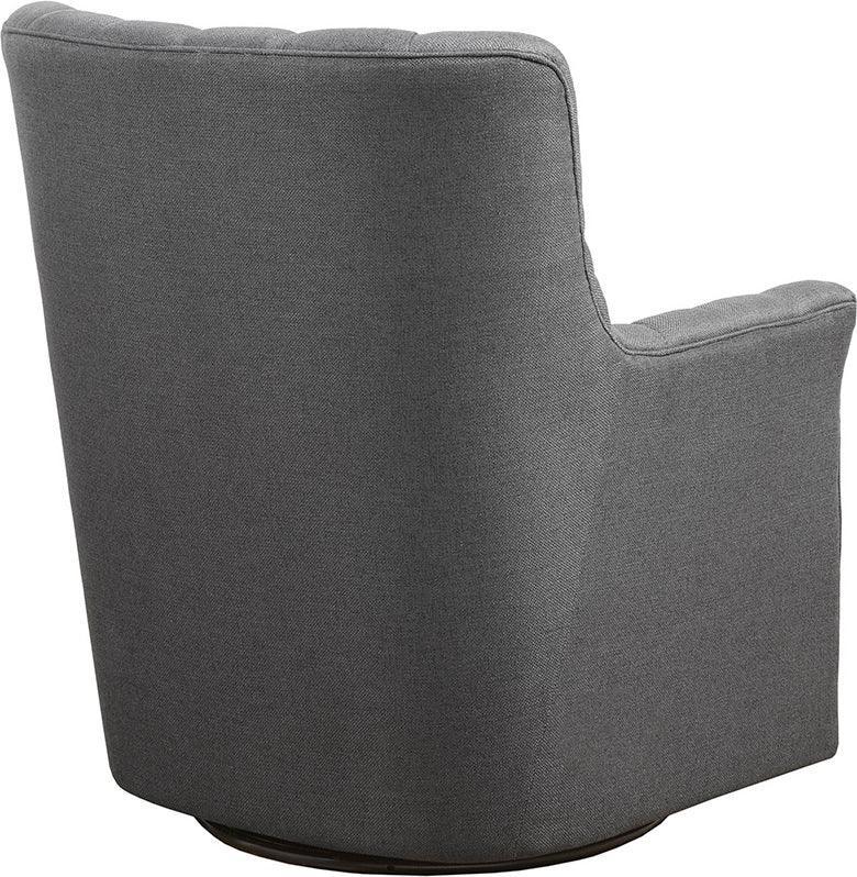 Olliix.com Accent Chairs - Mathis Swivel Glider Chair Gray