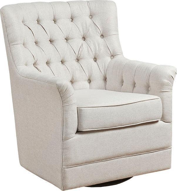 Olliix.com Accent Chairs - Mathis Swivel Glider Chair Natural