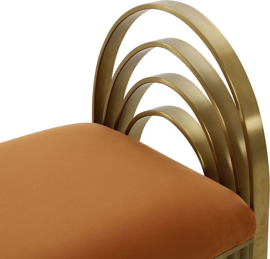 Tov Furniture Benches - Mavis Cinnamon Velvet Bench