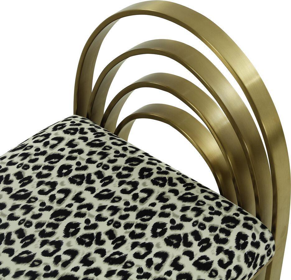 Tov Furniture Benches - Mavis Leopard Print Velvet Bench