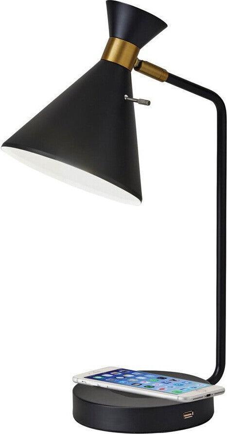 Adesso Desk Lamps - Maxine Charge Desk Lamp Matte Black