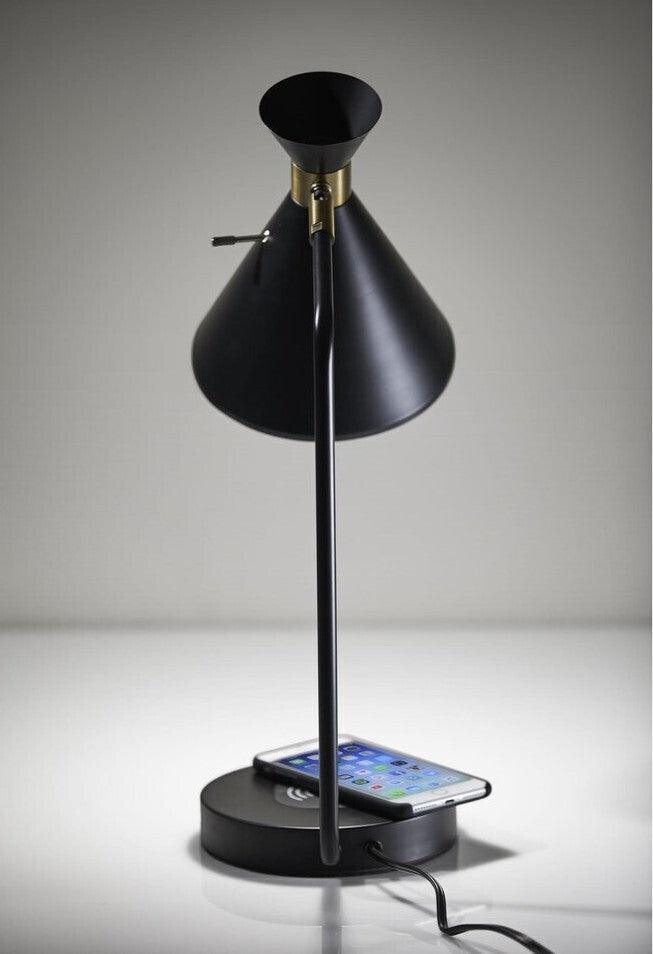 Adesso Desk Lamps - Maxine Charge Desk Lamp Matte Black