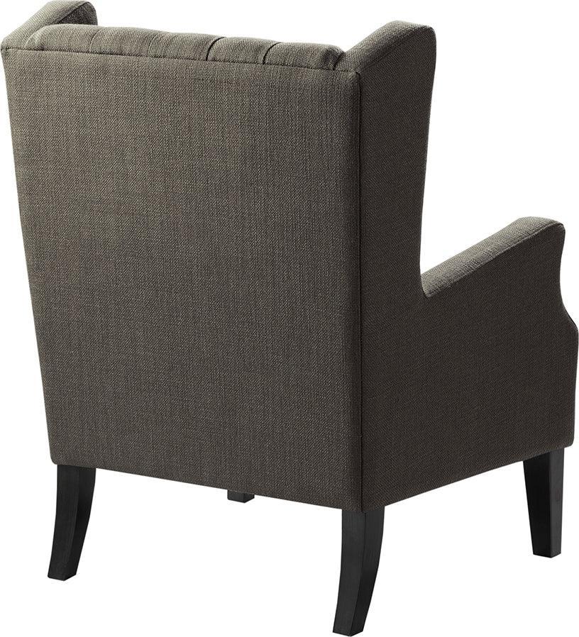 Olliix.com Accent Chairs - Maxwell Button Tufted Wing Chair Gray
