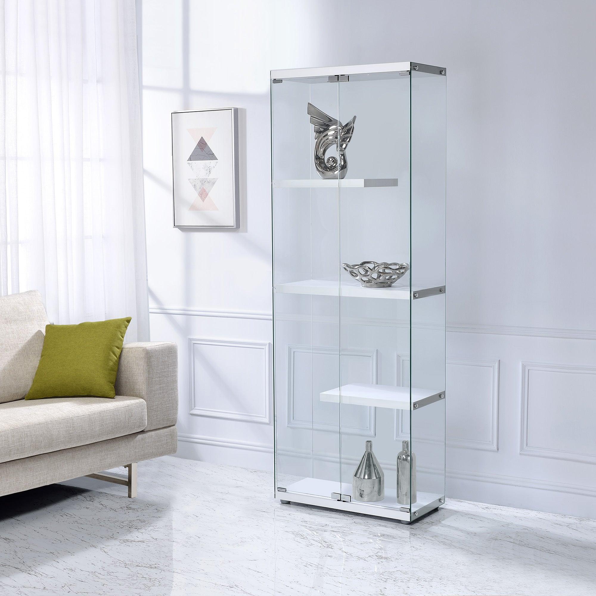 Elements Curios & Hutches - Maxwell Glass Display Cabinet